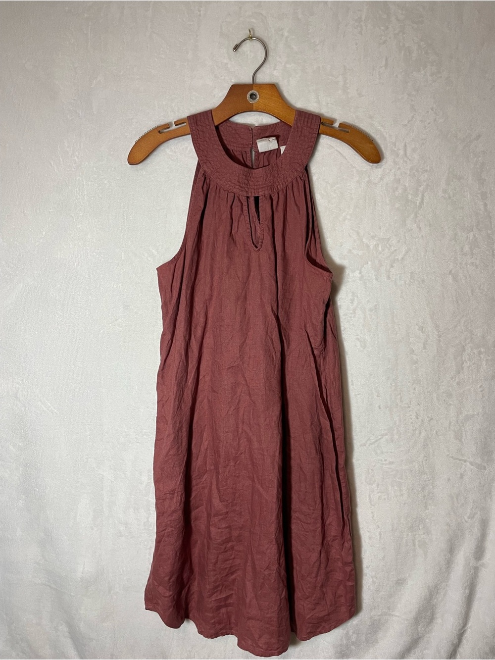 C&C California Sleeveless Linen Midi Dress in Dusty Rose